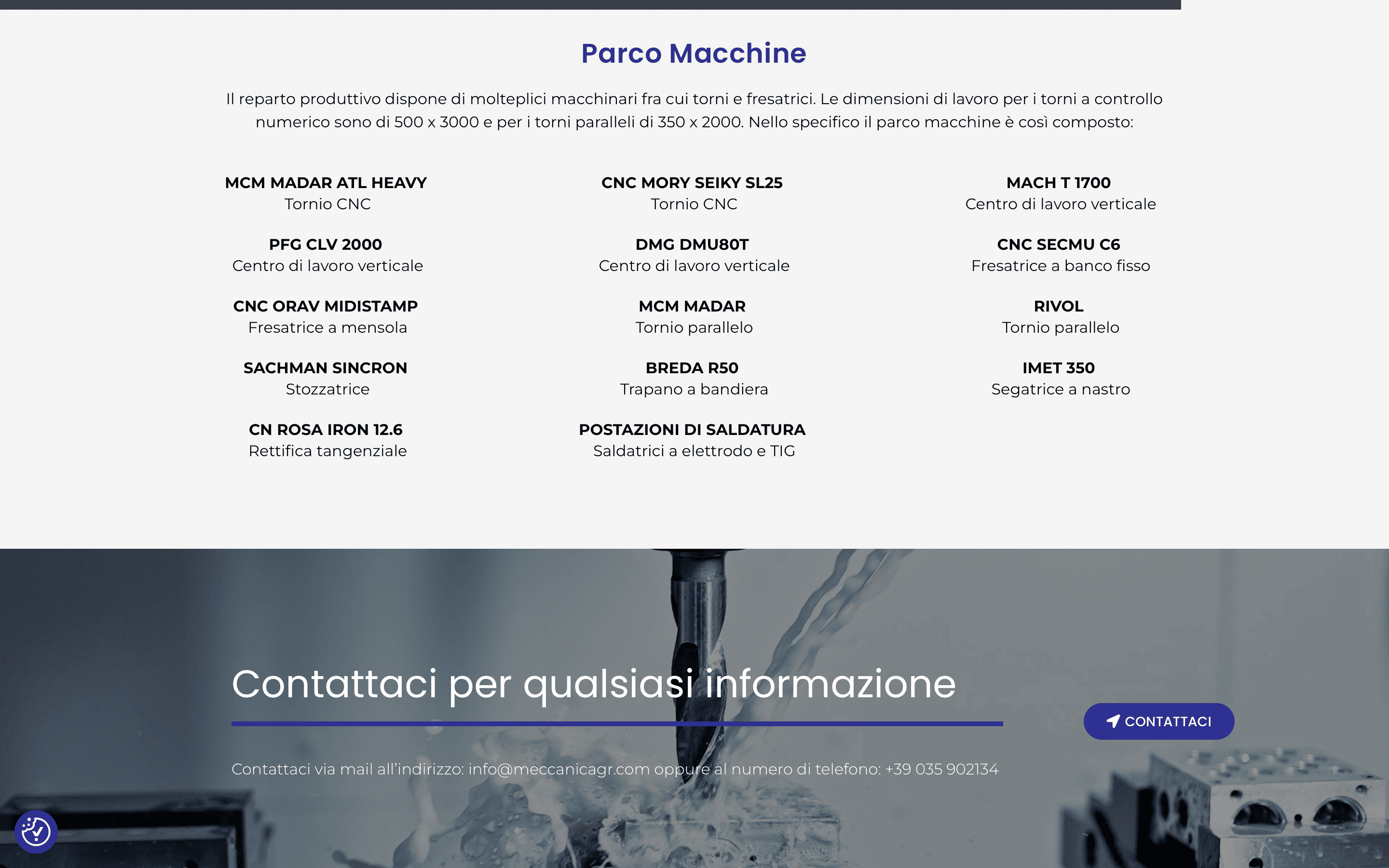 esempio parco macchine azienda metalmeccanica manifatturiera web agency bergamo silken